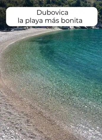 vista panoramica de la playa de Dubovica en la isla de Hvar
