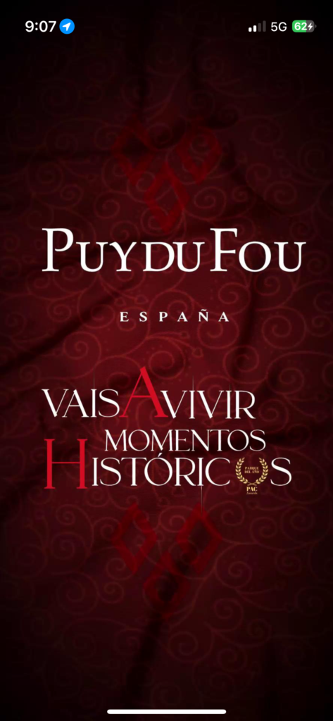 intro app de Puy du Fou